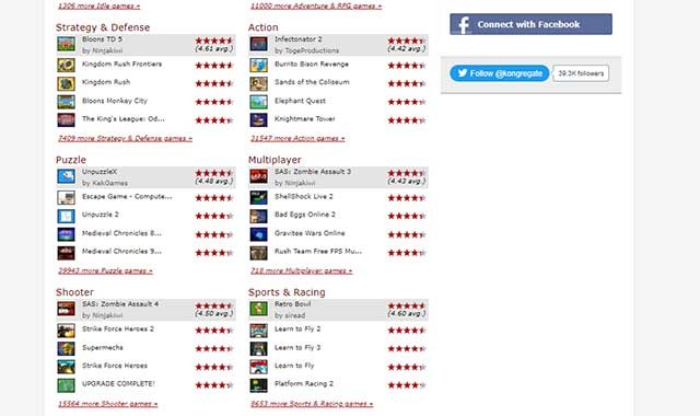 Ngoài nền tảng chơi game trên web, Kongregate còn phát hành 25 game di động