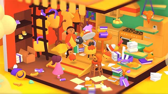 Giúp các nhân vật đang gặp rắc rối tìm thấy niềm vui thông qua việc dọn dẹp ngăn nắp