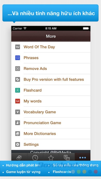 Tính năng phong phú
