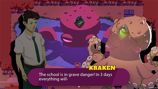 Kraken Academy!! là game nhập vai phiêu lưu trong vòng lặp thời gian 3 ngày