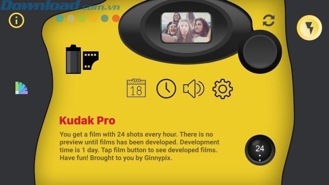 Kudak Pro cho chụp 24 shot hình trong một cuộn film như máy ảnh phim thời xưa
