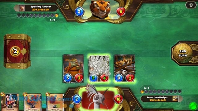 Thu thập thẻ bài cấp cao trong game Kung Fu Panda: Battle Of Destiny