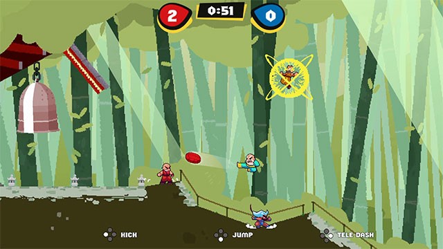 Đấm, đá và đánh đấu để bóng trúng chuông của đối thủ rồi ghi điểm