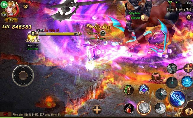 Hiệu ứng hình ảnh khi PK