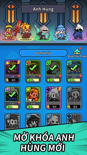 Mở khóa anh hùng mới