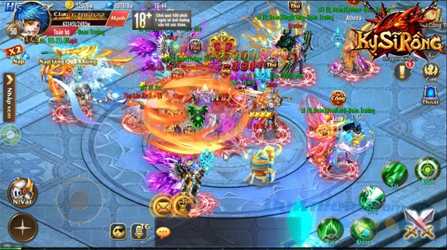 Giao diện game Kỵ Sĩ Rồng - Dragon Knights