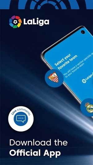 La Liga là app chính thức của giải vô địch Tây Ban Nha