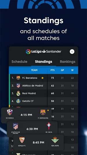 Cập nhật lịch thi đấu chi tiết