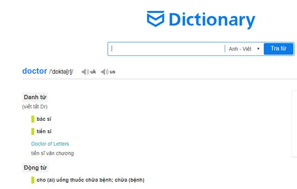 Phân loại từ trong Laban Dictionary