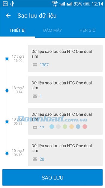 Laban SMS hỗ trợ sao lưu dữ liệu lên đám mây