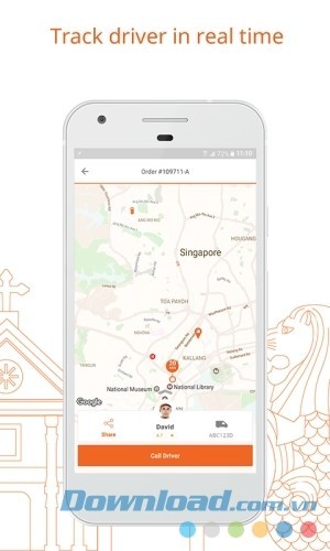 Lalamove Delivery App cho Android hỗ trợ theo dõi tài xế