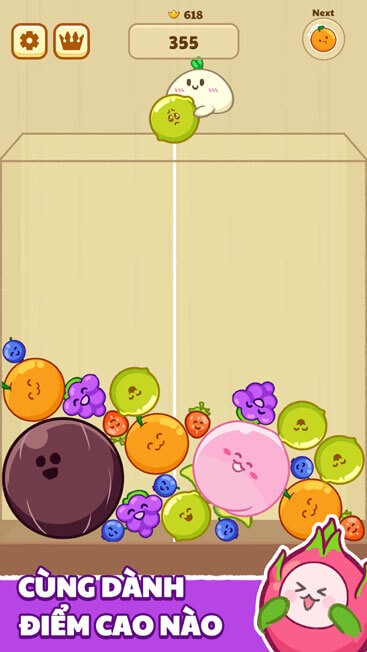 Thả trái cây đạt điểm cao