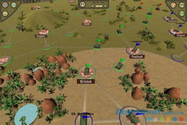 Chiếm đóng vị trí chiến lược trong game chiến thuật mới Land Doctrine cho máy tính