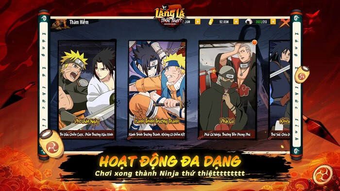 Hoạt động đa dạng, chơi xong thành Ninja thứ thiệt