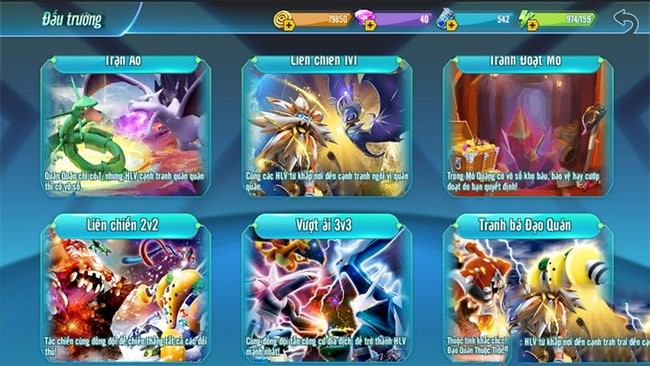 Hệ thống Đấu trường của Legend trainer