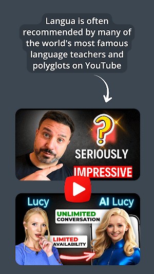 Langua (hay Languatalk) là ứng dụng học ngoại ngữ tập trung xây dựng sự tự tin khi nói