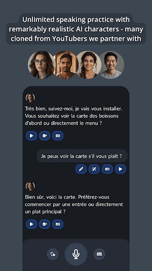 Luyện nói không giới hạn với các nhân vật AI trong Langua