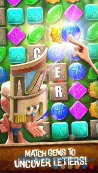 Đập vỡ ngọc để mở chữ cái trong Languinis: Word Puzzle Challenge cho Android