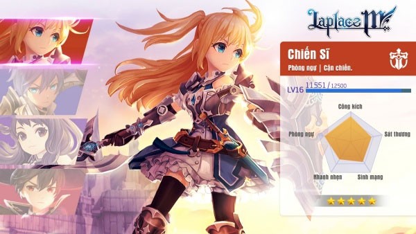 Chức nghiệp Chiến sĩ trong game Laplace M - Vùng Đất Gió