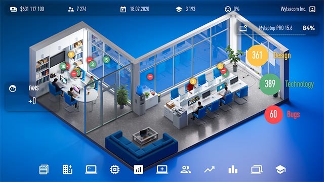 Liên tục nâng cấp văn phòng và có chế độ đãi ngộ tốt cho nhân viên của Laptop Tycoon