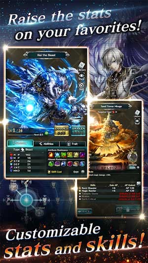 Tùy chỉnh chỉ số và kỹ năng của nhân vật