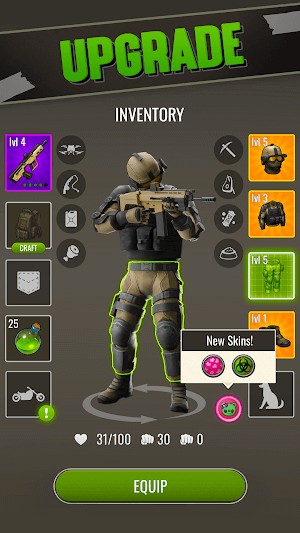 Trang bị cho nhân vật thêm mạnh mẽ