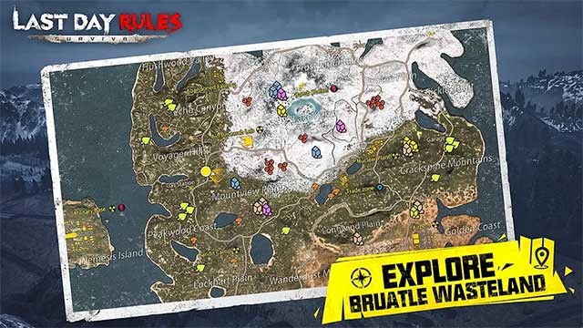 Khám phá bản đồ rộng lớn của Last Day Rules: Survival