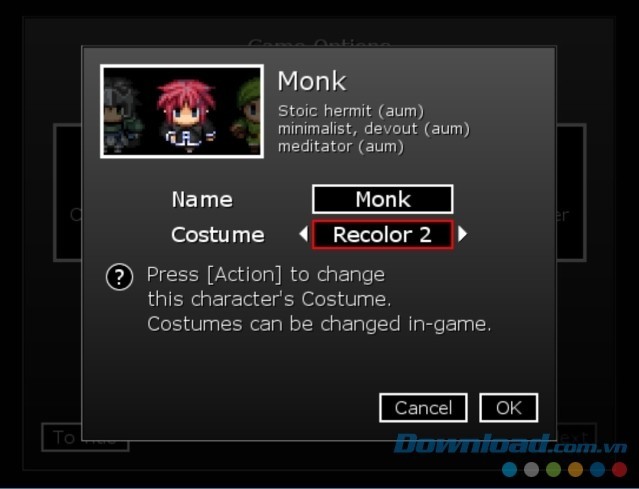 Tùy chỉnh trang phục trong game nhập vai mới Last Dream: World Unknown cho máy tính, Mac và Linux