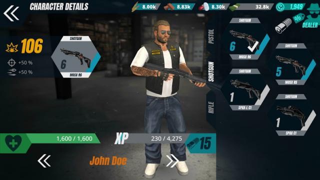 Vô số vũ khí mạnh mẽ khác nhau để bạn trang bị cho nhân vật