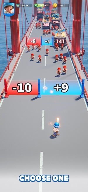 Chọn một cánh cổng đi qua để tăng sức mạnh cho chiến binh