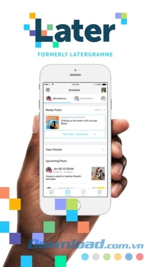 Later cho iOS đăng bài lên mạng xã hội
