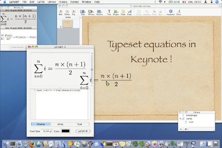 LaTeXiT for Mac OS X