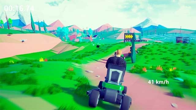 Lawnmower Game: Racing là game đua máy cắt cỏ thú vị