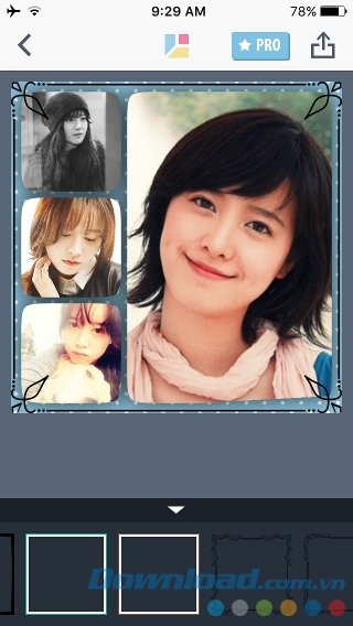 Chọn khung ảnh tùy ý