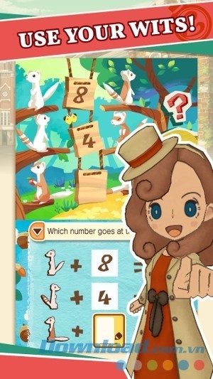 Sử dụng trí thông minh của bạn trong Layton’s Mystery Journey cho Android