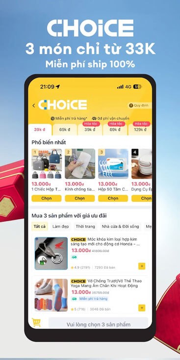 3 món chỉ từ 33k