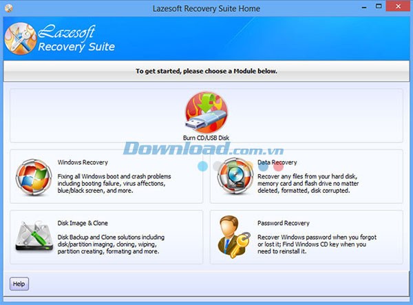 Lazesoft Recovery Suite Home