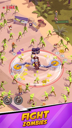 Lazy Apocalypse là trò chơi sinh tồn chiến đấu với zombie ngày tận thế