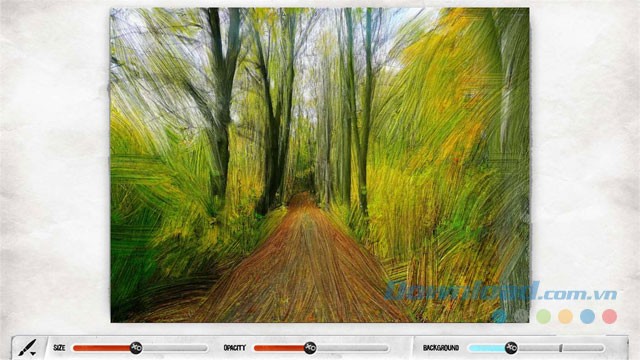 Biến ảnh thanh tranh vẽ nghệ thuật