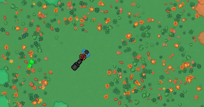 Bắt đầu công việc của một người dọn dẹp lá sân vườn trong game Leaf Blower Revolution Idle