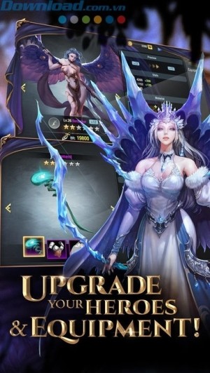 Nâng cấp anh hùng và trang bị vũ khí