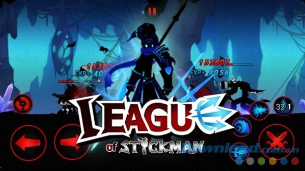 League of Stickman 2017-Ninja cho Android có bộ sưu tập anh hùng đa dạng