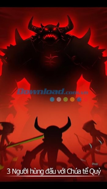 Tham gia những trận chiến tiêu diệt boss trong League of Stickman cho Android