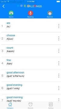 học từ theo từng chủ đề, cấp độ