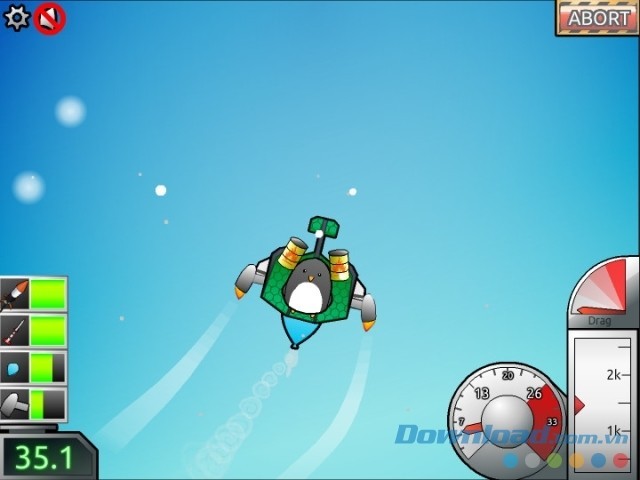 Giúp chim cánh cụt bay vào không gian vũ trụ trong game vui Learn to Fly 3 cho máy tính