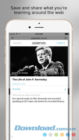 Learnist cho iOS lưu và chia sẻ mọi kiến thức trên web