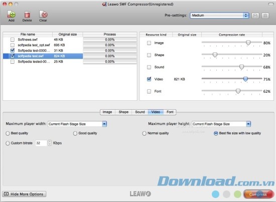 Leawo SWF Compressor for Mac
