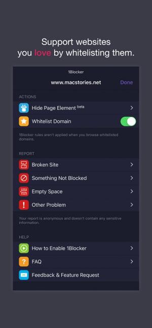 Hỗ trợ các web site bạn thích trong danh sách trắng