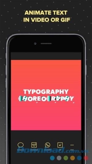 Legend cho iOS làm chữ chuyển động trong video hoặc ảnh gif