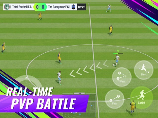 Total Football có đồ họa tuyệt vời với hình ảnh động 3D chân thực